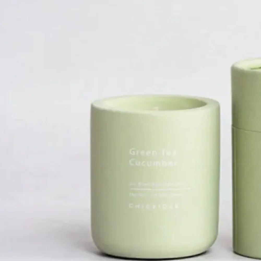 CHICKIDEE Green Tea Cucumber Concrete Candle